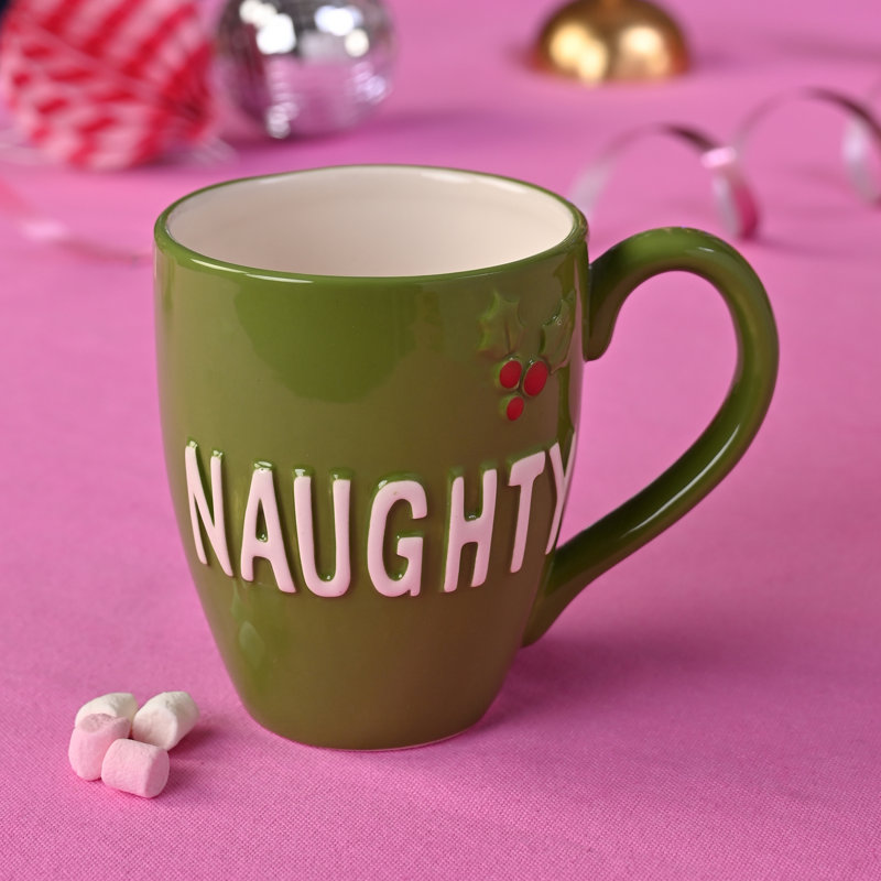 Green Ceramic Mug Naughty
