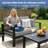 Outdoor Metal Loveseat With Cushions-1973156656