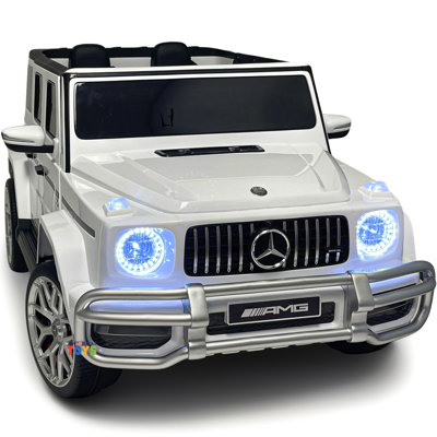 24V 2 Seater Ride On Car with Push Bumper, Leather Seats