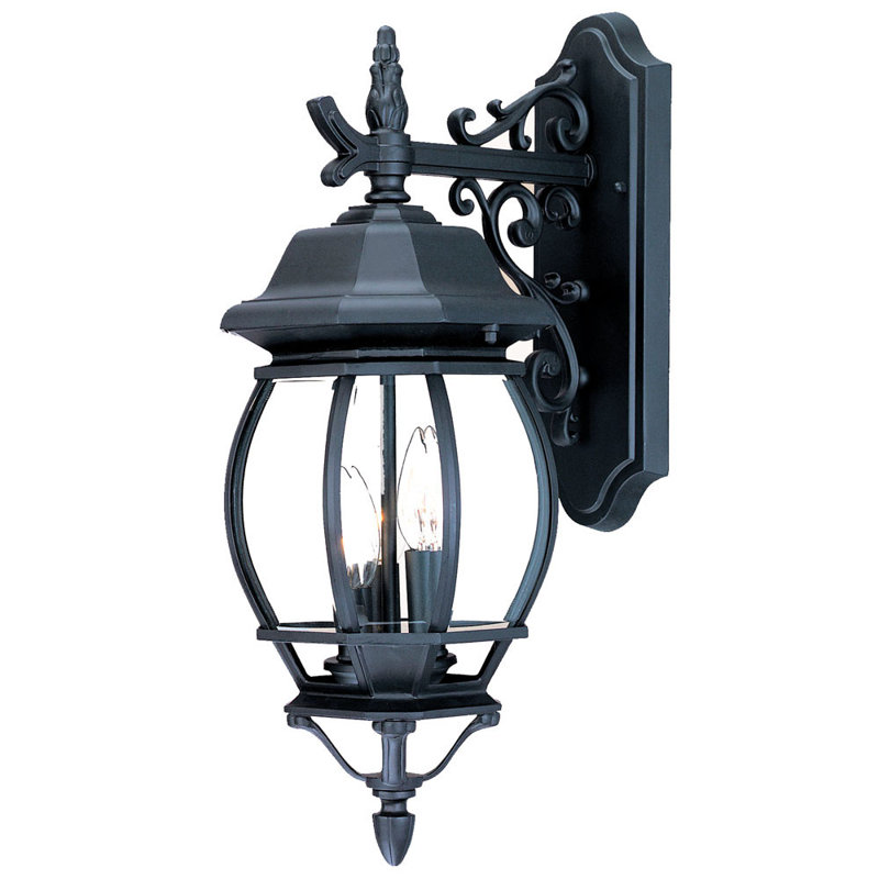 Zuckerman Wall Light, Matte Black, Clear Beveled