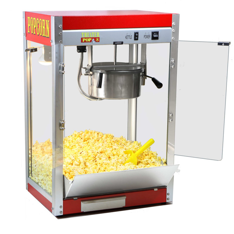 Paragon International Theater Pop 8 Oz. Tabletop Popcorn Machine, Popcorn Machine Stand / Cart