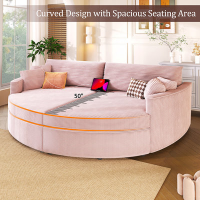 Oversized Double Chaise Lounge Sofa, Sofa Bed, Upholstered Loveseat Sofa Couch, Living Room Couch