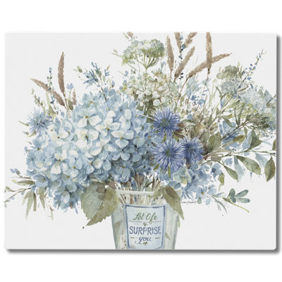 CounterArt Bohemian Blue Tempered Glass Cutting Board