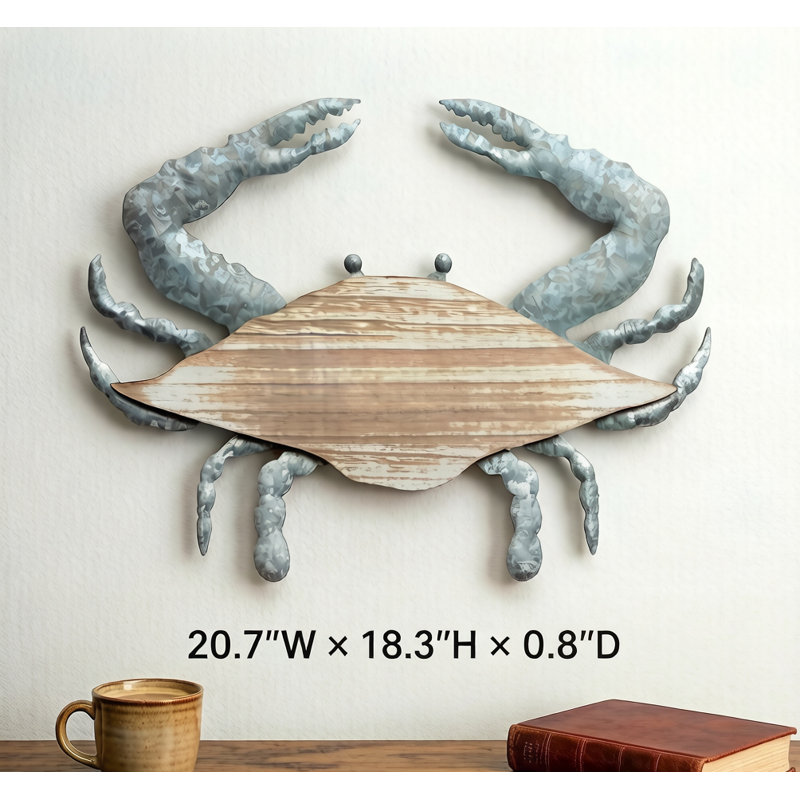 Rustic Farmhouse Ocean Theme Hanging Ornament,Crab