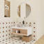 Meuble-lavabo flottant 36 po avec lavabo vasque rond et tablette ouverte 36 po-129865381