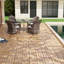 10 carreaux de terrasse imbriqués à carreaux, plancher de bois franc carré en acacia 12 po x 12 po pour patio, banc, côté piscine-129861118