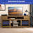 70" Farmhouse Style Media Center Media Console Media TV Stand  with 23" Electric Fireplace-1923384860