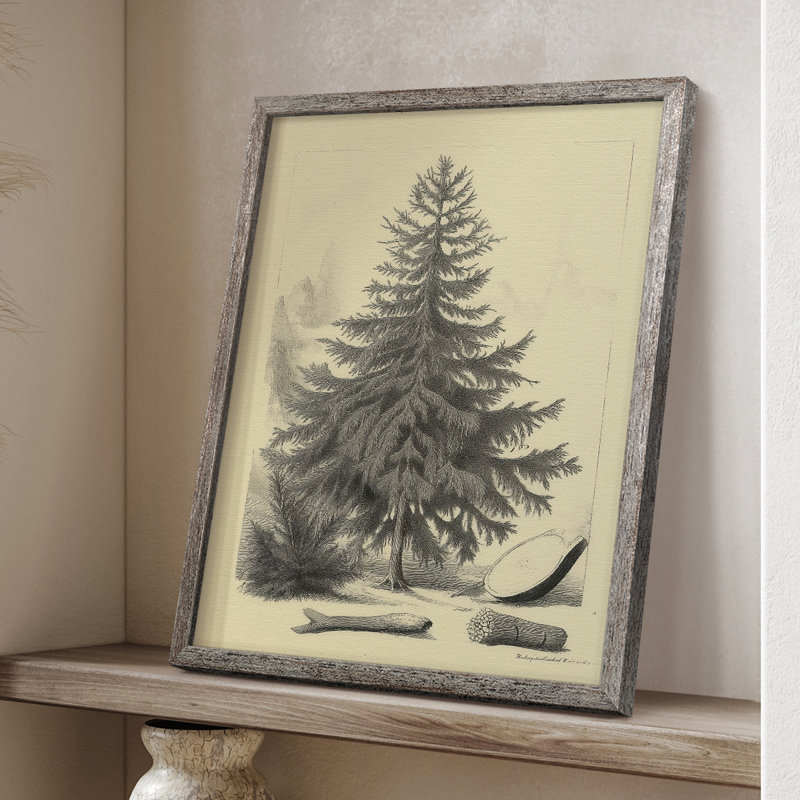 Reproduction d'art encadrée de Noël, H 21 po x l 17 po