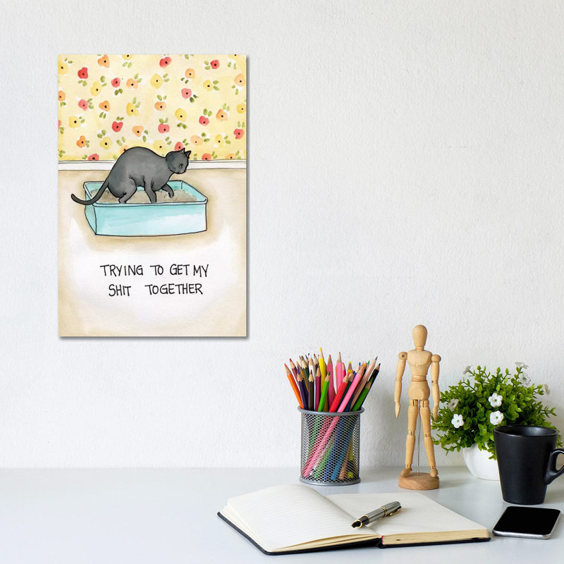 "Shit Together" par Jamie Morath-impression, Pas de tapis, Toile tendue, H 12 po x l 8 po x P 0,75 po