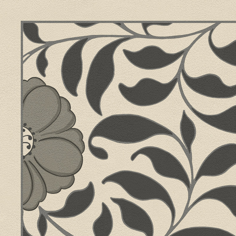 Healdsburg Vinyl Floral Indoor Rug, Runner 2'6" x 8'