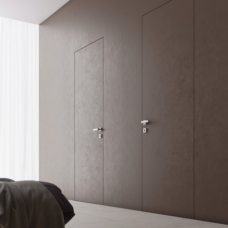 Porte standard en bois et bois massif apprêté, Gauche, 30 po x 96 po, Blanc / noir