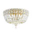 Petit Crystal Deluxe 4 Light 10in x 7in Flush Mount in Silver with Clear Radiance Crystals-2061714880-2061714883