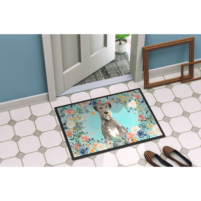 36 po x 24 po tapis de porte extérieur antidérapant Wimer, Lévrier irlandais