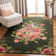 Tammie Floral Black/Red Area Rug