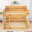 Lit superposé grand en bois avec tablettes et ports de charge USB-622948013