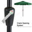 Parasol de marché festonné Holmquist avec inclinaison et levage à manivelle-303353551-400481529