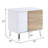 Halcomb Contemporary Rectangular 2-Drawer End Table with Storage in White