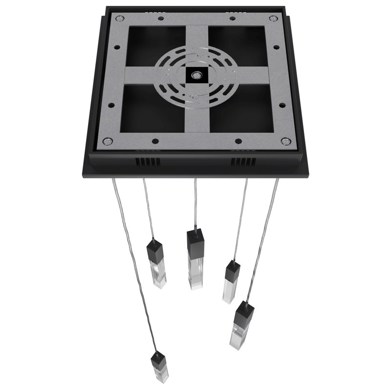 Glacier 5 - Light Pendant, Matte Black, Clear Glacier K9