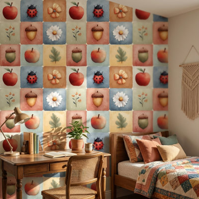 Murale moderne et lumineuse Whimsical Nature