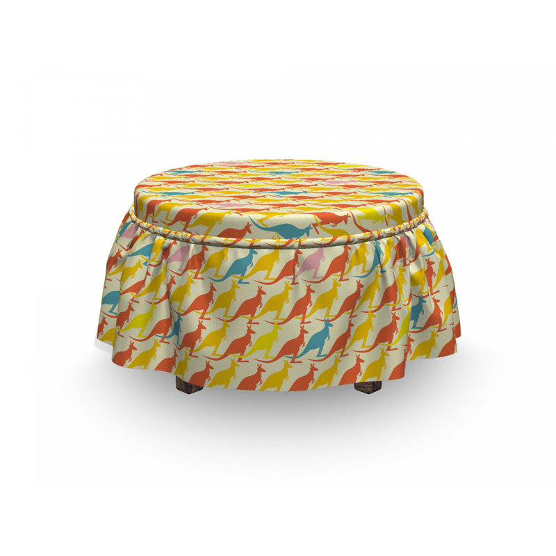 Housse pour repose-pieds doodled chevauchant