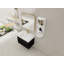 Meuble-lavabo mural de 30 po avec lavabo et support de rangement, lavabo en résine à rebords épais, ensemble KD-125515385-125515386