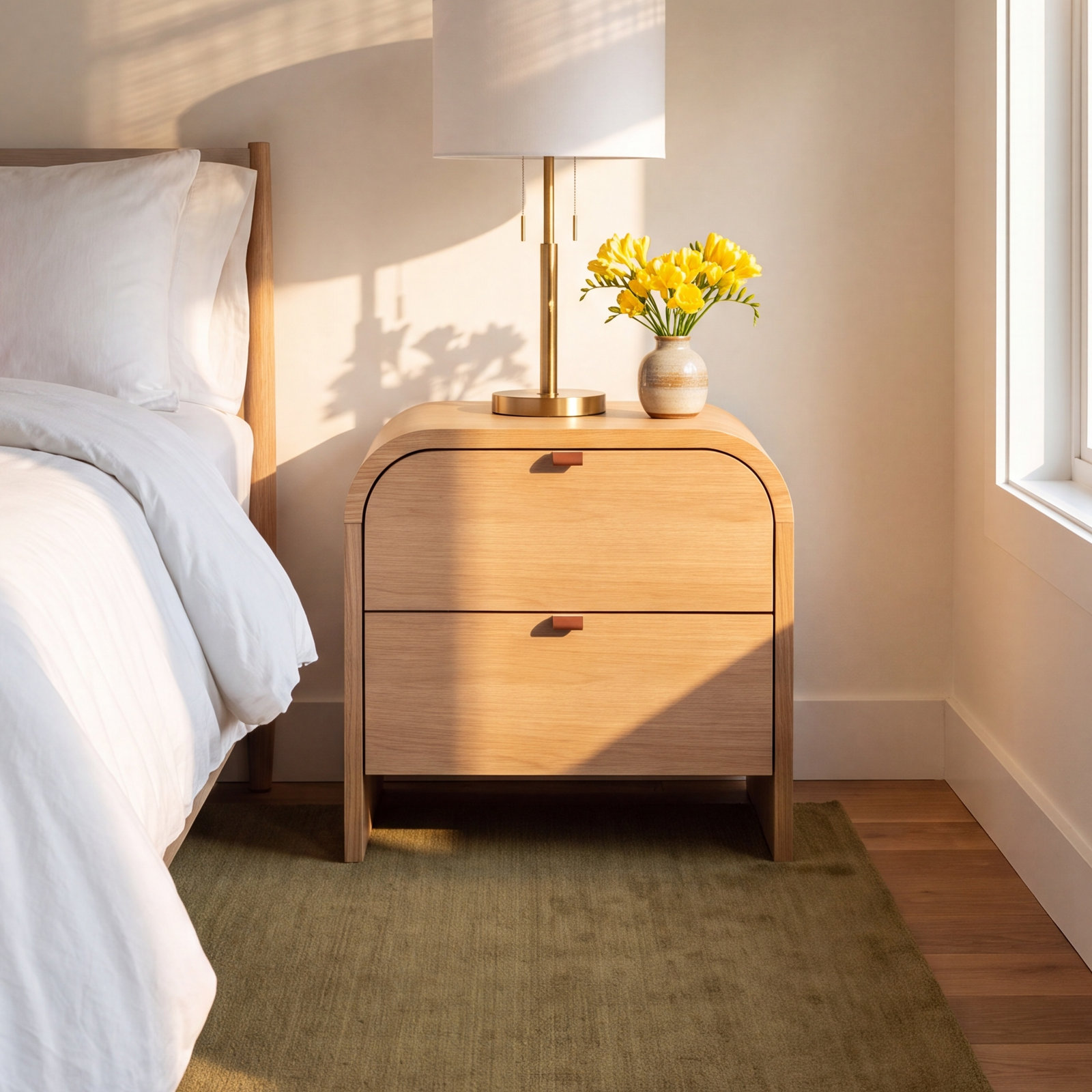 Cirq Oak Nightstand