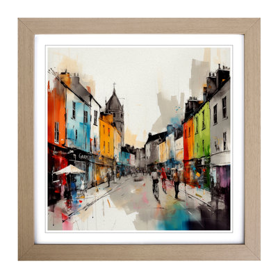 City Of Galway Gestural Art No.3 - Framed Print
