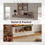 Foyer électrique autoportant blanc de 132 cm (52 ​​po) à 3 faces avec manteau et rangement, insert de foyer extra-large, flamme à 12 couleurs, mode flamme seule, chauffage de 1 500 W-776153962-781774568