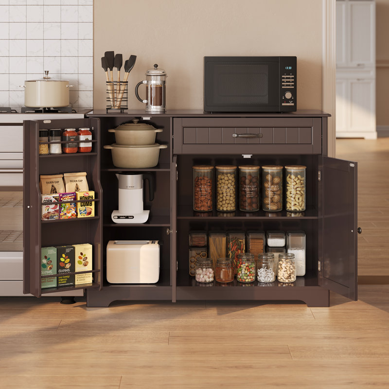 Garde-manger de 33 po avec 3 portes, 1 tiroir et plusieurs options de finition Bayview, Brun
