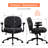 Cross-Legged Wide Seat Office Chair with Flip-Up Armrests, Swivel Wheels & Adjustable Height-1445543417-1445543423