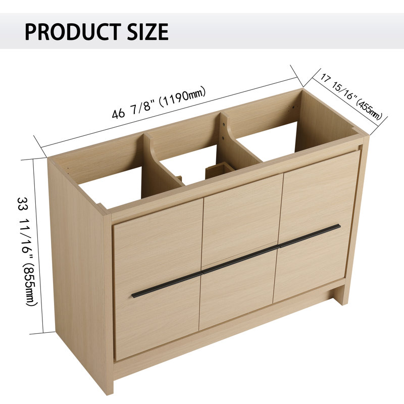 48'' Single Bathroom Vanity Base