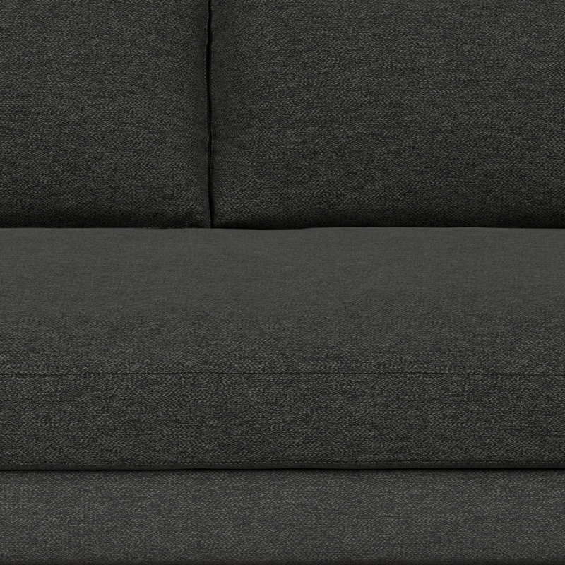 Morrison Charcoal Grey Fabric Mid-Century Modern Sofa with Removable Cushions