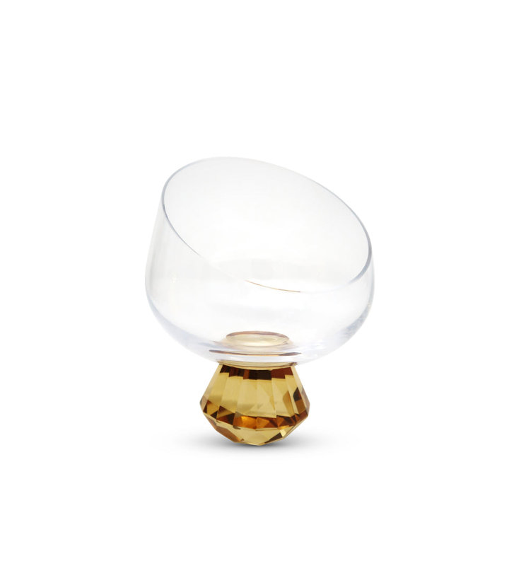 Decaturville Glass Tray, Amber, 6" H x 5.25" W x 5.25" D