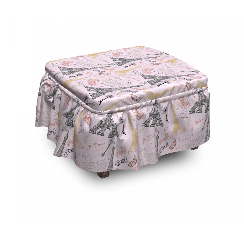 Box Cushion Ottoman Slipcover