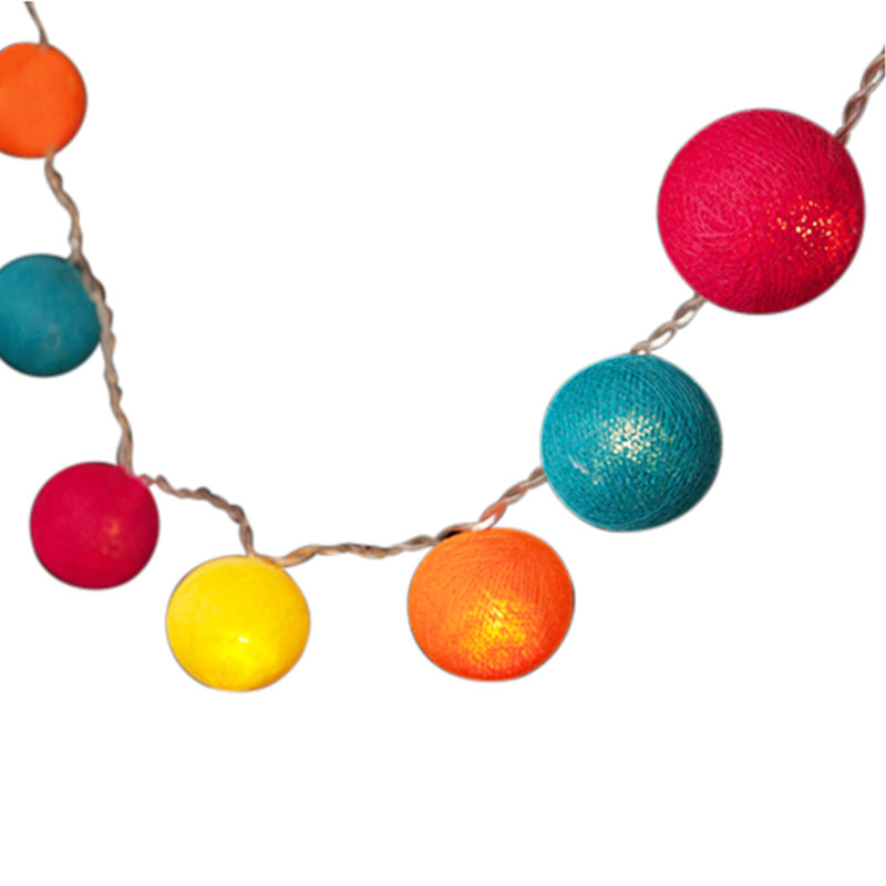 Misti LED Cotton Ball String Light, 30 Lamps - 8 Metre Long