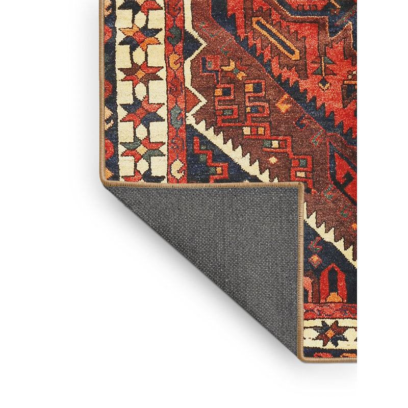 Tapis orange Southwestern, Rectangle 7 pi x 10 pi