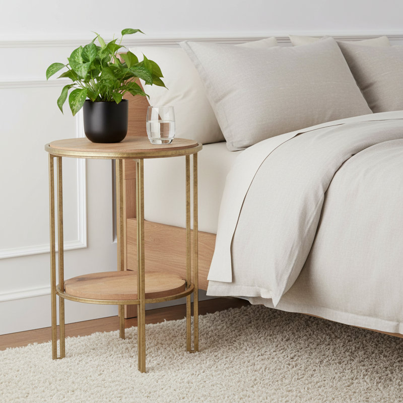 Ophelia Double Shelf Round Table