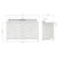 Meuble-lavabo simple 60 po avec plateau en marbre de Carrare Aberdeenshire-85364201