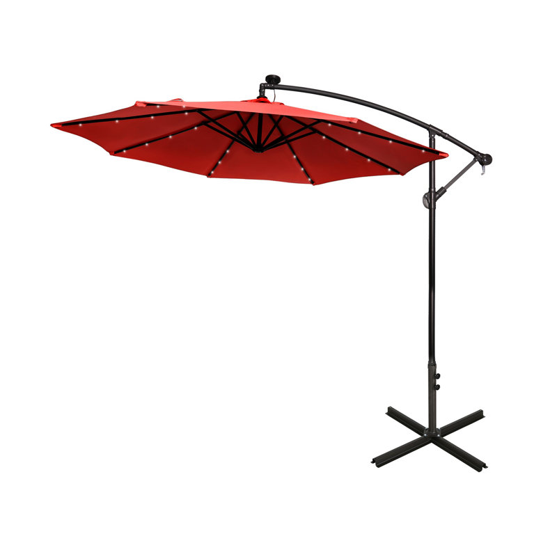 Parasol en porte-à-faux 10 pi Kinyon, Rouge