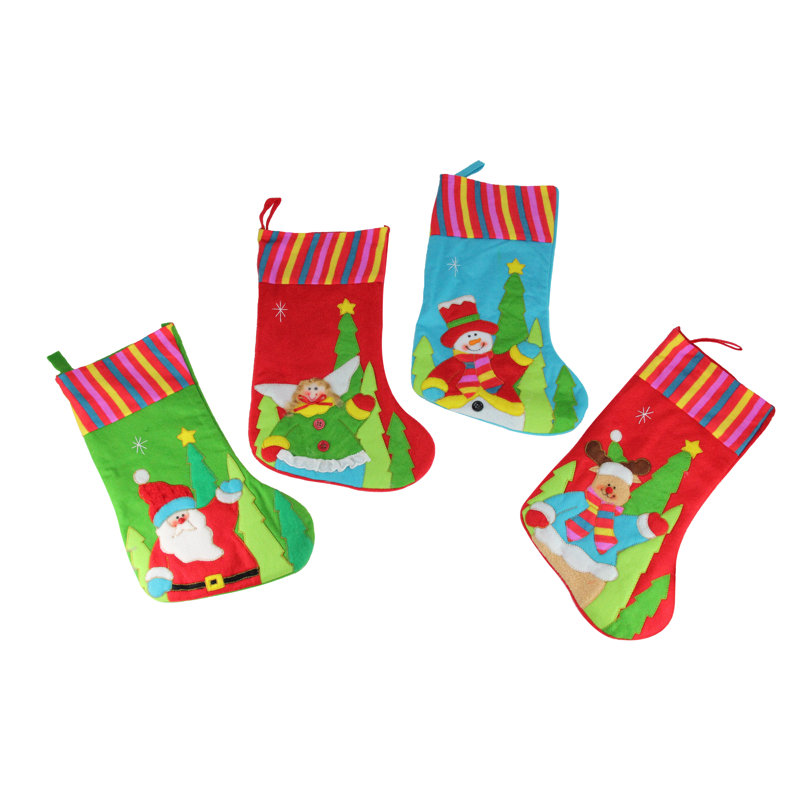 Ensemble de 10 chaussettes de Noël et sacs-cadeaux de Noël Winter Wonderland
