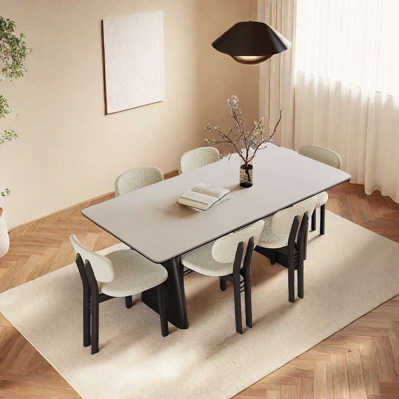 Table de salle à manger Matte Rock - élégante et robuste, H 29,5 po x L 55,1 po x l 31,5 po