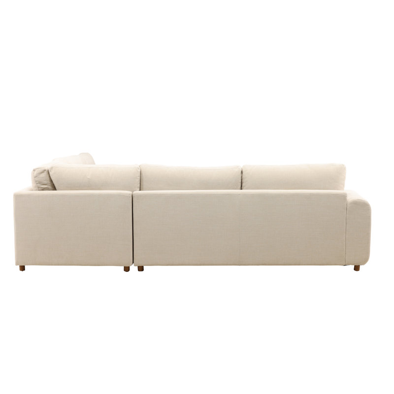 Araceli L-Shape Sectional Oatmeal - Thumbnail 3