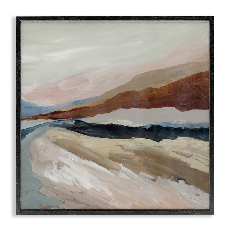 «Shadows Of Dusk Landscape», estampe numérique, conception de Jacob Q, Giclée encadrée noir minuit, H 24 po x l 24 po
