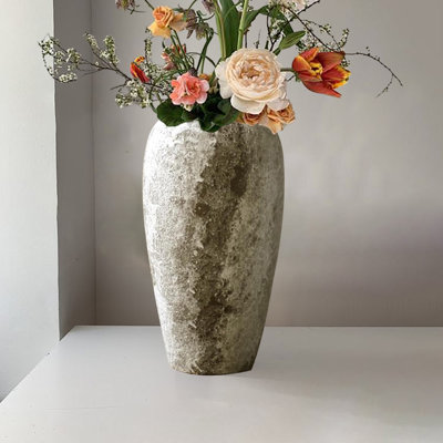 Vase à fleurs en céramique, vase rétro pour décoration intérieure