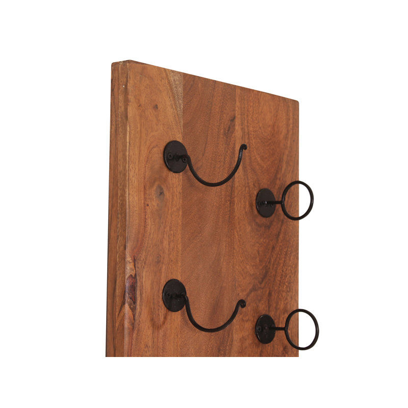 Lehoux 8 Bottle Solid Wood Wall Mounted Wine Bottle Rack in