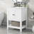 24" Bathroom Vanity Sink With Solid Wood Frame Open Style Shelf