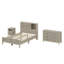 Lit plateforme avec tête de lit, station de charge, table de chevet et commode-469955472-469955473