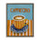 Cadre flottant Cappuccino à rayures bleues et orange, design par Yen