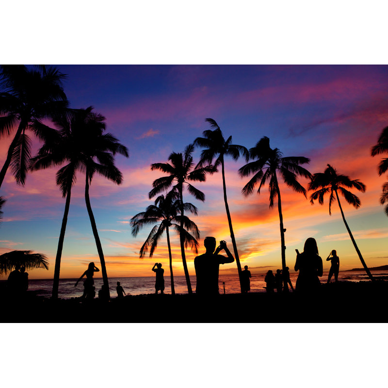 Coucher de soleil sur l'île hawaïenne par Yinyang, H 24 po x l 36 po