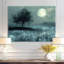 Hiver gris et blanc au clair de lune, arbre I - salon d'art mural fées-984577520-889105410